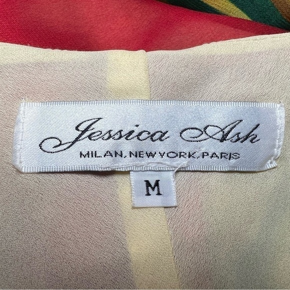 Vintage Y2K Resort Dress Phoebe Artsy Beach Neon Rainbow Stripes Vacay Jamaica - Picture 8 of 14